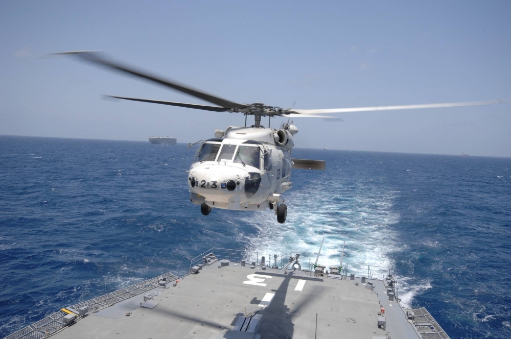 Saturday's crash involved two Maritime Self-Defense Force SH-60K helicopters that were conducting nighttime anti-submarine training about 270 kilometers east of Torishima in the Izu Islands.