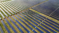 Solar panels on Dave Duttlinger's farmland that he leased to Dunns Bridge Solar in Wheatfield, Indiana | Reuters