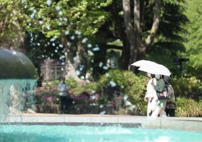 The mercury hit 25 degrees Celsius in Tokyo on April 25.