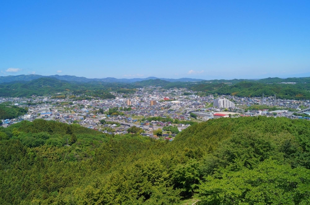 Ogawa, Saitama Prefecture, from the observation deck of Mount Sengen Ogawa, Saitama Prefecture, from the observation deck of Mount Sengen