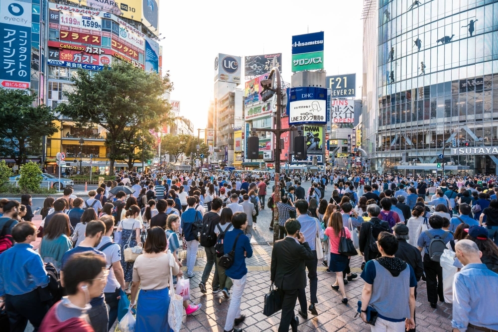 Tokyo's famed Shibuya scramble crossing. Japan has set an ambitious target of welcoming 60 million inbound tourists by 2030, nearly double the previous record of 31.9 million in 2019.