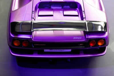 A Lamborghini Diablo SL automobile displayed at the company's event to mark the automaker’s 60th anniversary in Seoul in September 2023. While the boost in wealth among crypto investors was mostly poured into discretionary spending, a significant portion spilled into local housing markets, the researchers found.