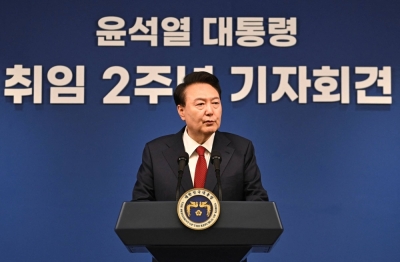 South Korean President Yoon Suk-yeol held a news conference on Thursday, his first in about two years as he tried to set a new course for his conservative government after suffering a stinging defeat in parliamentary elections last month.