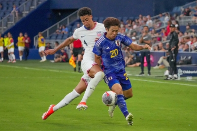 Japan midfielder Yu Hirakawa controls the ball during a match against the United States in Kansas City, Kansas, on June 11. Japan midfielder Yu Hirakawa controls the ball during a match against the United States in Kansas City, Kansas, on June 11.