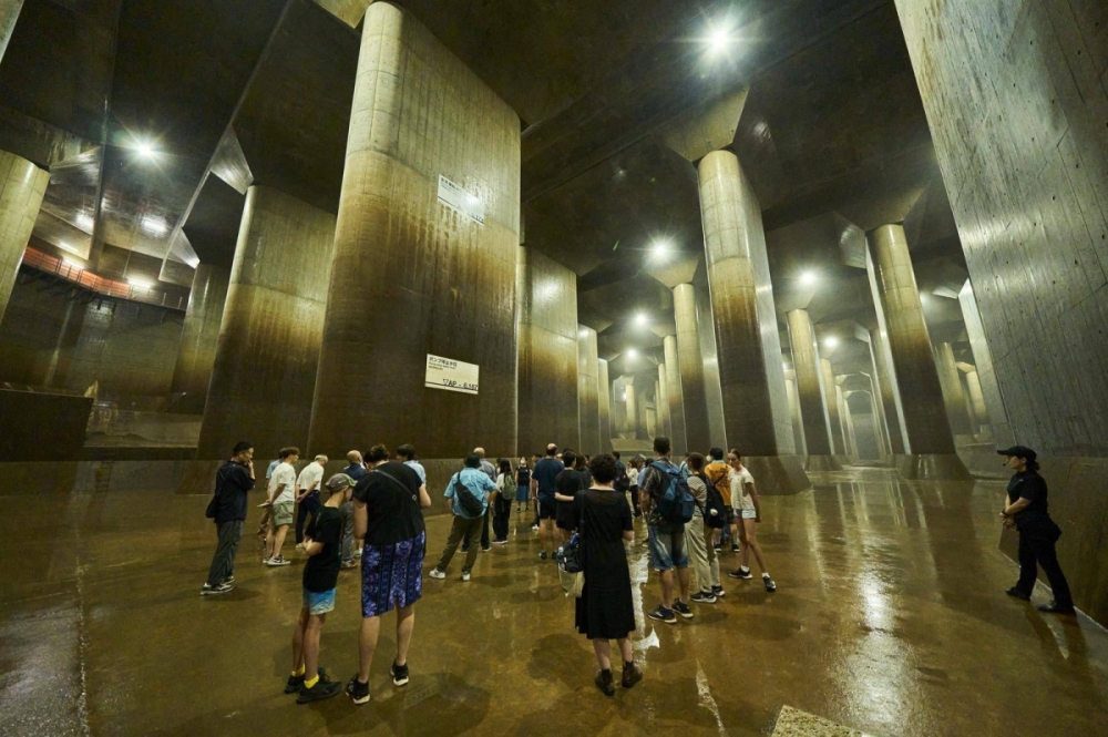 Tours of the underground discharge channel are popular with international visitors and children on summer break. Tours of the underground discharge channel are popular with international visitors and children on summer break.