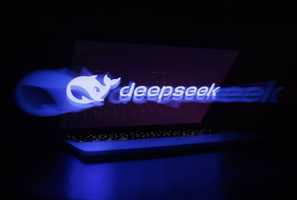The logo of Chinese AI startup DeepSeek