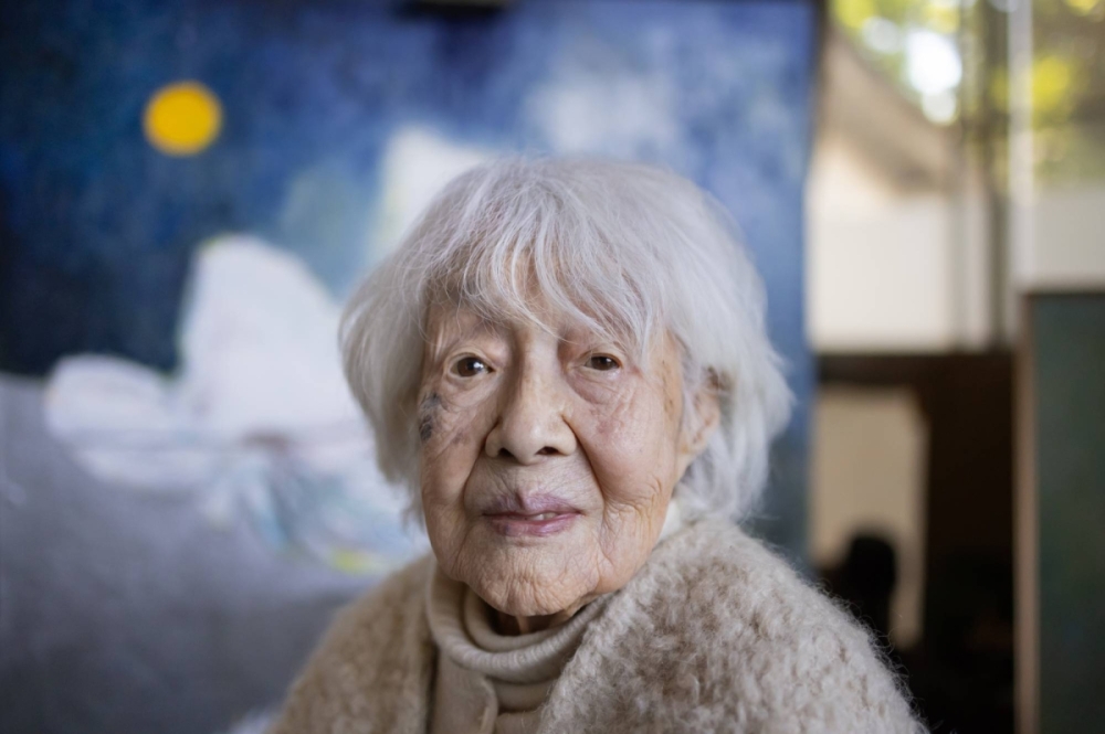 Hiroko Inoue, 106, still uses her home, which withstood bombing campaigns during the war, as an atelier.  Hiroko Inoue, 106, still uses her home, which withstood bombing campaigns during the war, as an atelier.