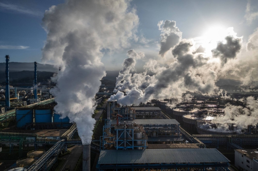 Smoke rises from WBIP, a major nickel processing and smelting hub, in Lelilef Sawai, Central Halmahera, North Maluku, Indonesia, on April 18. Smoke rises from WBIP, a major nickel processing and smelting hub, in Lelilef Sawai, Central Halmahera, North Maluku, Indonesia, on April 18.