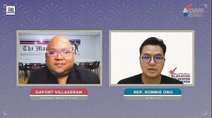 The Manila Times editor Dafort Villaseran and AP party-list nominee Rep. Ronnie Ong