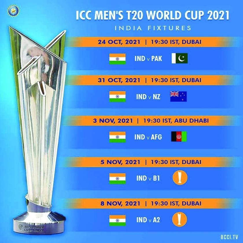 IndiaPakistan set for Oct 24 clash in T20 World Cup Oman Observer