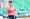 Mar 29, 2023; Miami, Florida, US; Sorana Cirstea (ROU)  celebrates after her match against Aryna Sabalenka (L) in a women's singles quarterfinal on day ten of the Miami Open at Hard Rock Stadium. Mandatory Credit: Geoff Burke-USA TODAY Sports