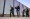 President Joe Biden walks with US Border Patrol agents along a stretch of the US-Mexico border in El Paso, Texas. 